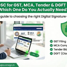 DSC for GST, MCA, Tender & DGFT – Which One Do You Actually Need?