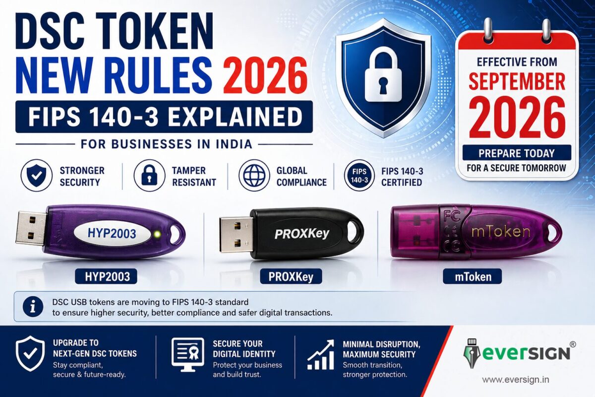 DSC USB Tokens Are Moving to FIPS 140-3 from September 2026 — What It Means for Businesses and DSC Users