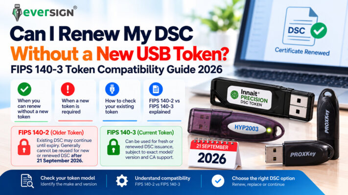 DSC renewal without new USB token – FIPS 140-3 compatibility guide with HYP2003, ProxKey and Innait Precision tokens